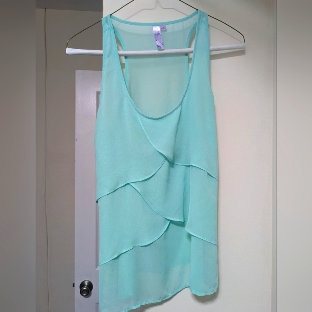 Sheer sleeveless blouse